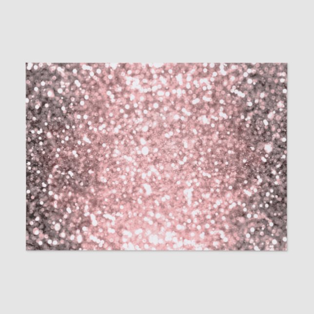 Rose Gold Sparkle Lights Girls Glittery Sparkly Tissue Paper (Front)