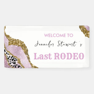 Rose gold sparkling glitter disco bachelorette  banner