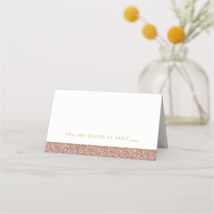 Rose Gold Sparkly Pink Glitter Place Cards
