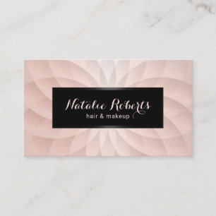 Rose Gold Spiral Modern Hair & Makeup Beauty Salon Business Card