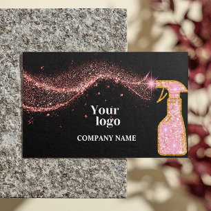 Rose Gold Spray Cleaner Instragram Qr Code Business Card