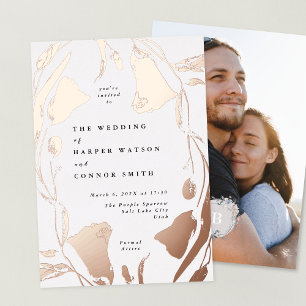 Rose Gold Spring Boho Wildflower Wedding Photo