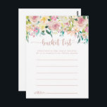 Rose Gold Spring Floral Bucket List Cards<br><div class="desc">These rose gold spring floral bucket list cards are the perfect activity for a rustic wedding reception or bridal shower. The design features a wealth of colourful peonies and green foliage, neatly bunched into charming bouquets, inspiring natural beauty. Change the wording to suit any life event. Bucket list sign is...</div>
