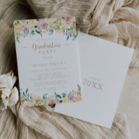 Rose Gold Spring Floral Graduation Party 