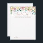 Rose Gold Spring Floral Wedding Bucket List Cards<br><div class="desc">These rose gold spring floral wedding bucket list cards are the perfect activity for a rustic wedding reception or bridal shower. The design features a wealth of colourful peonies and green foliage, neatly bunched into charming bouquets, inspiring natural beauty. Change the wording to suit any life event. Bucket list sign...</div>