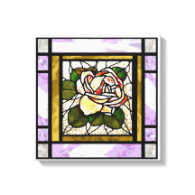 Rose Gold Stained Glass Art Deco