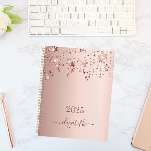 Rose gold stars blush pink 2026 planner