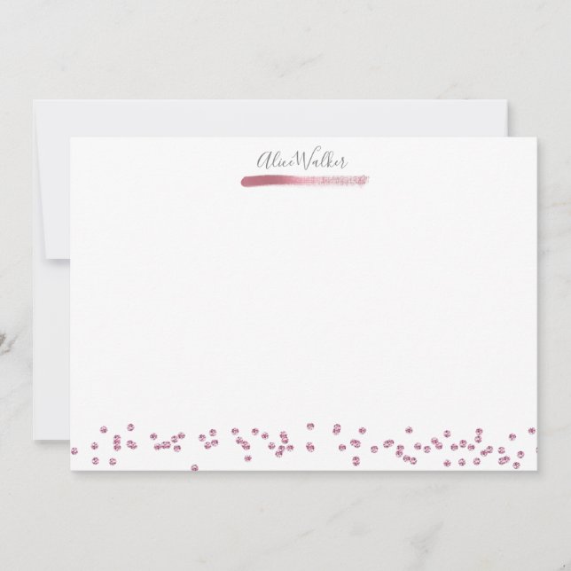 Rose Gold ⎢ Stationery Note Card (Front)