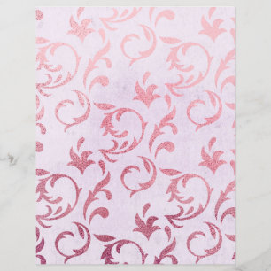 Rose Gold Swirls Scrapbook Paper