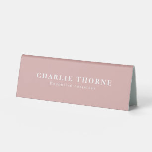 Rose gold table tent sign for office professionals