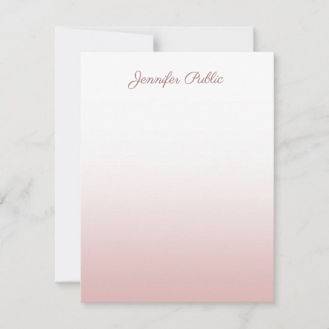 Rose Gold Template Calligraphy Script Name Modern (Front)
