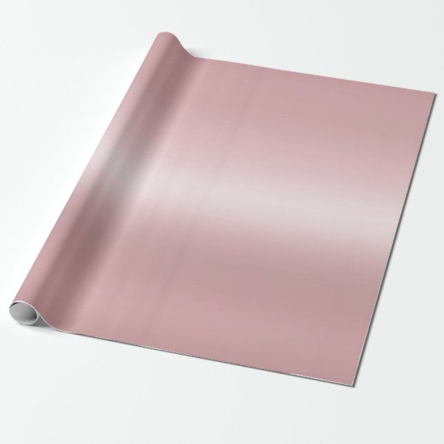 Rose Gold Template Elegant Modern Trendy Glamourou Wrapping Paper (Unrolled)