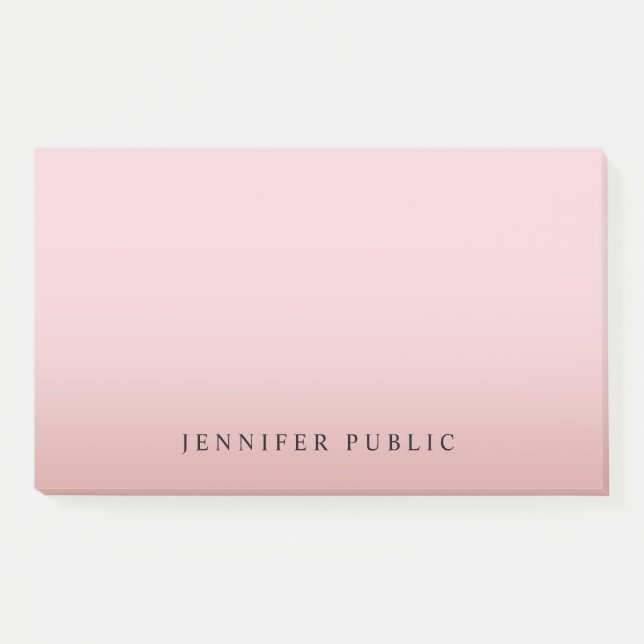Rose Gold Template Modern Background Elegant Post-it Notes (Front)