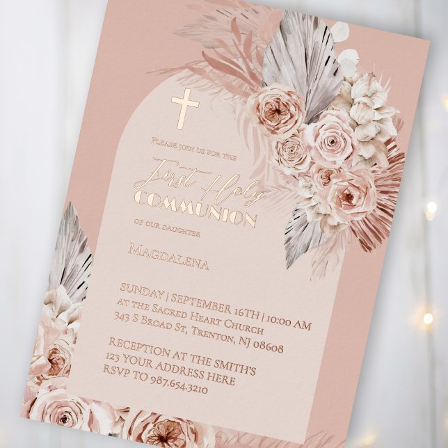 rose gold text First Holy Communion (Creator Uploaded)
