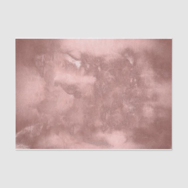 Rose Gold Texture Rustic Vintage Abstract Tissue Paper (Front)