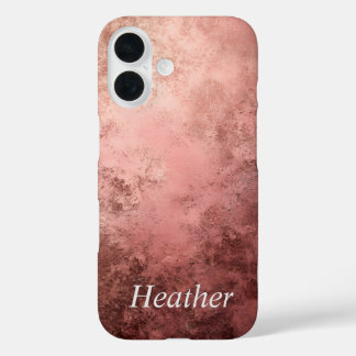 Rose Gold Textured Background  iPhone 16 Case