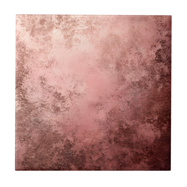 Rose Gold Textured Background  Tile (Front)