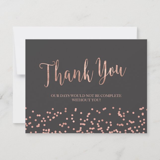 Rose Gold Thank You Card (Front)