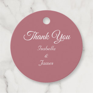 Rose Gold Thank You Favour Tags