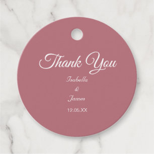 Rose Gold Thank You Favour Tags