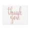 Rose gold thank you postcards, foil