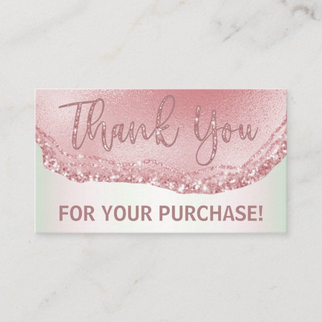 Rose Gold Thank You Purchase Insert (Front)