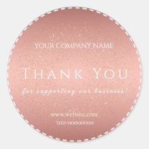 Rose Gold Thank You Welcome Congratulations