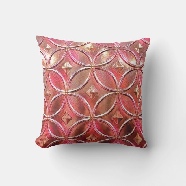 Rose Gold Throw Pillow (Front)