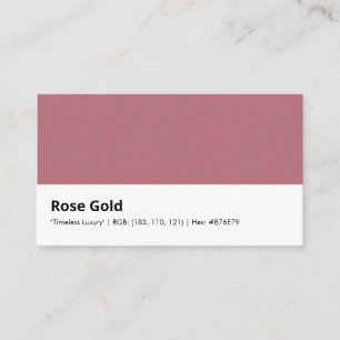 Rose Gold   "Timeless Luxury" Business Card