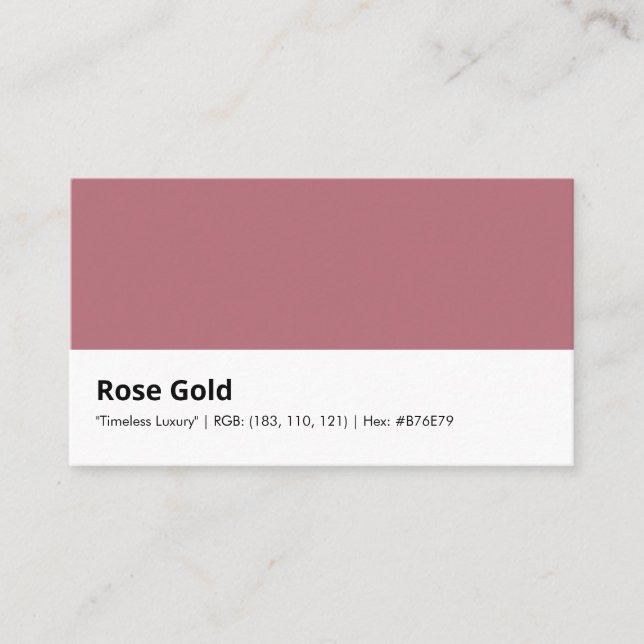 Rose Gold | "Timeless Luxury" Business Card (Front)