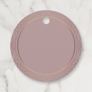 Rose Gold Trendy Blank Template Add Your Text Favour Tags
