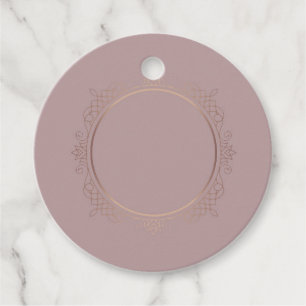Rose Gold Trendy Blank Template Elegant Favour Tags