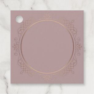 Rose Gold Trendy Custom Blank Template Favour Tags
