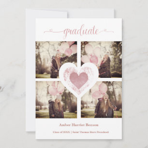 Rose Gold Trendy Girl Pre K Graduation 4 Photos