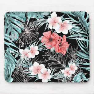 Rose Gold Tropical Botanical Island Paradise Chic Mouse Mat