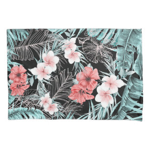 Rose Gold Tropical Botanical Island Paradise Chic Pillowcase