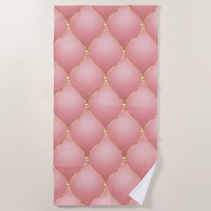 Rose Gold Tufted Beach Towel