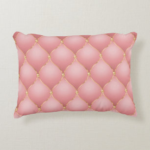 Rose Gold Tufted Throw Pillows