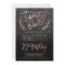 Rose gold typography black glitter 21st Birthday