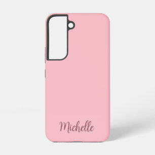 Rose Gold Typography Monogram Name Personalised Samsung Galaxy Case