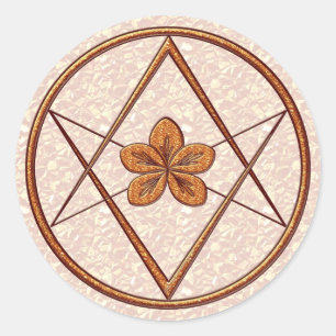 Rose Gold Unicursal Classic Round Sticker