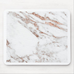 Rose gold vein marble mouse mat