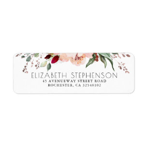 Rose Gold Vines and Fall Flowers Elegant