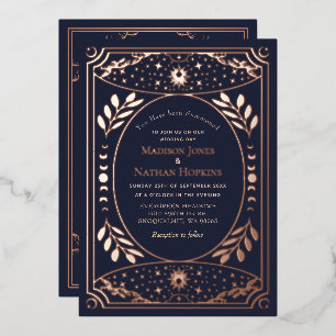 Rose Gold Vintage Tarot Gothic Wedding Foil