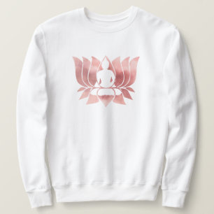 Rose Gold Watercolor Texture Buddha Meditation Zen Sweatshirt