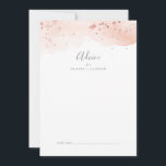 Rose Gold Watercolor Wedding Advice Card<br><div class="desc">This rose gold watercolor wedding advice card is perfect for an elegant wedding and can be used for any event. The whimsical design features neutral blush pink watercolor with beautiful faux rose gold glitter. These advice cards can be used as a guestbook alternative for a wedding reception, bridal shower, baby...</div>