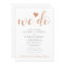 Rose Gold We Do Wedding Invitation Blush