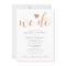 Rose Gold We Do Wedding Invitation Blush
