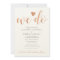 Rose Gold We Do Wedding Invitation Blush