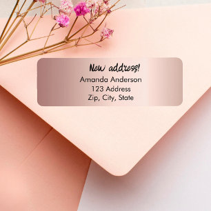 Rose gold we have moved new return address